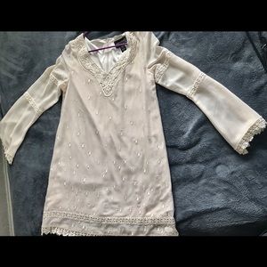 Long sleeve mini dress Women’s Large-off white